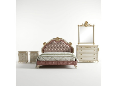 Design Bedroom 5-piece Complete Set Bed Nightstand Dresser Italian Sets