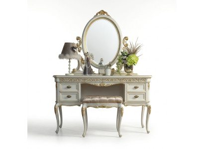Vanity table bedroom stool set dresser table classical console mirror