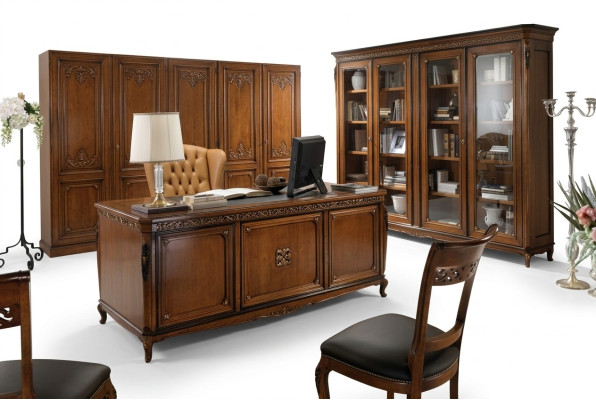 Design office desk writing desk armchair furniture table chair 2-piece solid wood