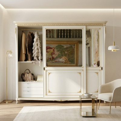 Cabinets Sideboard New Multipurpose Design Wood New Classic Shelf Wardrobe