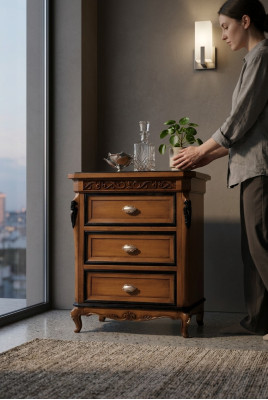 Design side table bedroom table nightstands wooden nightstand night console