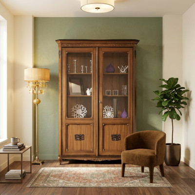 Furniture Real Wood Sideboard Designer Luxury Wood Display Cabinet Buffets Italian