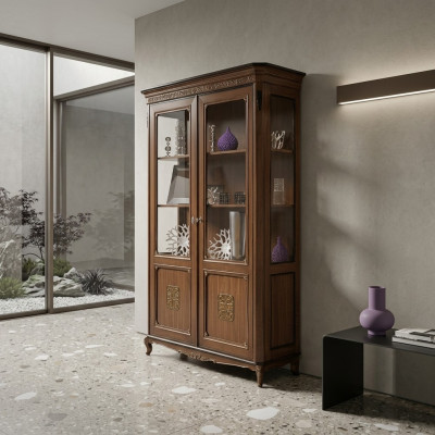 Display cabinet genuine wood showcase living room furniture sideboard solid wood