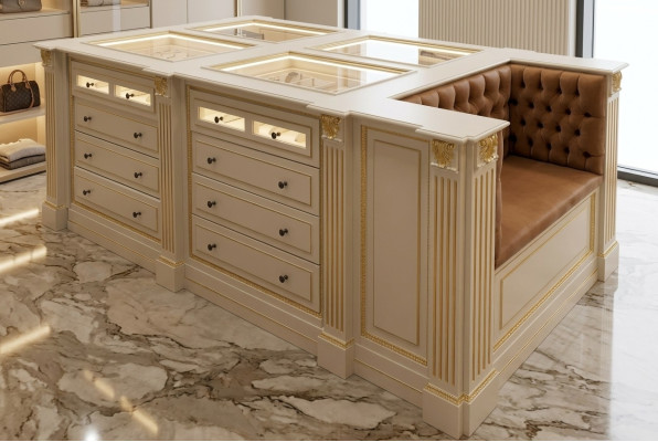 Island Walk-In Closet Dresser Dressing Room Dressers Stool Clothes