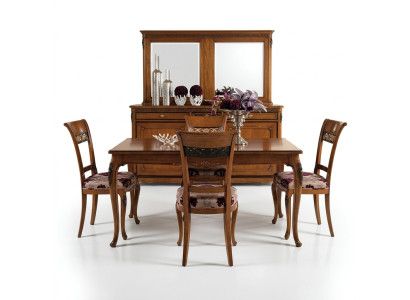 Dining chair room set seating suite 4x chairs classic upholstered design new wood