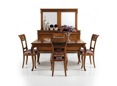 Dining chair room set seating suite 4x chairs classic upholstered design new wood