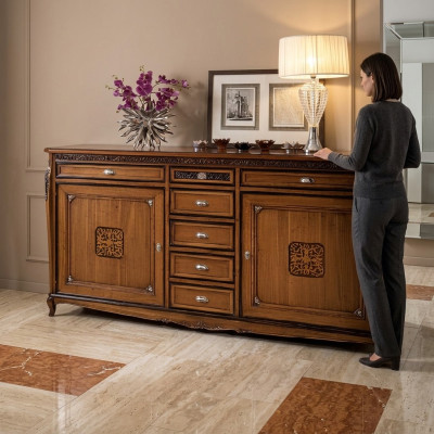Living room wooden buffet cabinet sideboard new sideboard drawer display cabinet