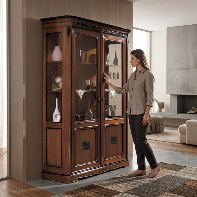 Display glass design cabinet wood furniture new display sideboards display cabinet.
