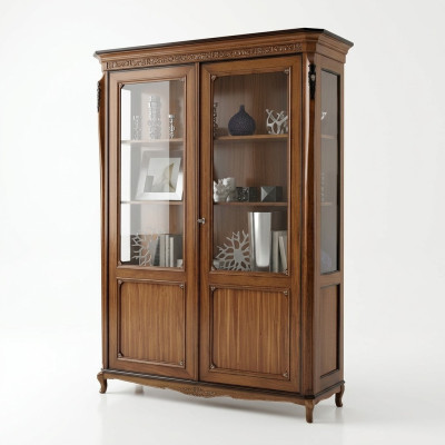 Furniture wood brown display cabinet chic display cabinet Italian furniture classic