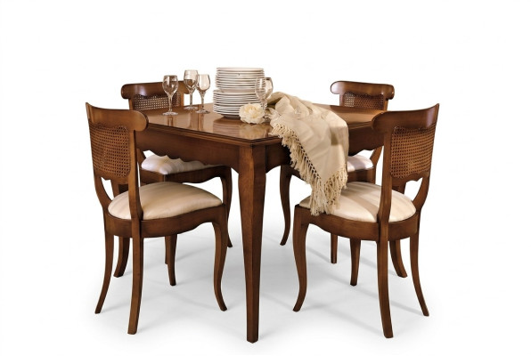 Designer chairs reclining 4x wood baroque chair set classic upholstered suite