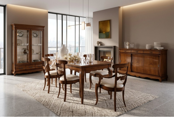 Furniture Set Group Table + 6 Chair Set 7-piece Dining Table Set Dining Room