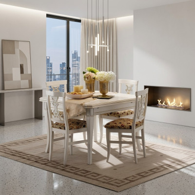 Furniture Interior Tables Solid Wood Table New Luxury Dining Table Italian Design