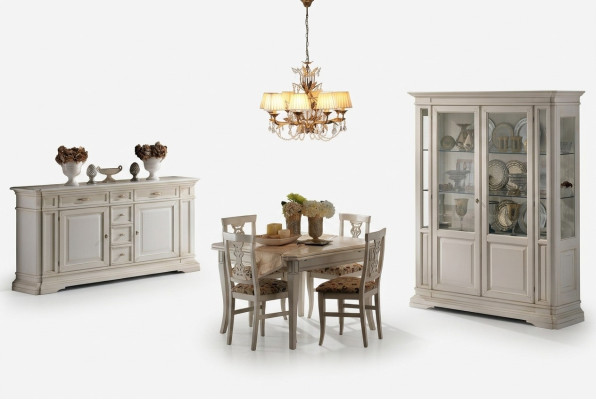7-piece set wooden furniture chest of drawers 4x chair table display cabinet new group dining room set