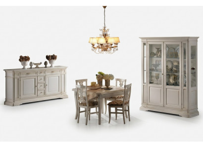 7-piece set wooden furniture chest of drawers 4x chair table display cabinet new group dining room set