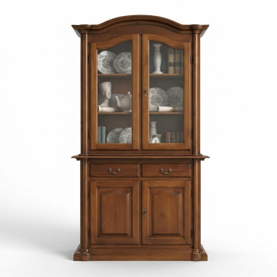 Wooden display cabinet glass cupboard solid wood sideboard display cabinet living room furniture massive