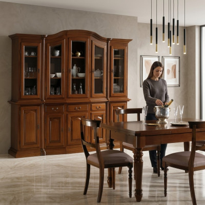 Furniture classic shelves cabinets display cases display cabinet XXL glass cabinet sideboard wood