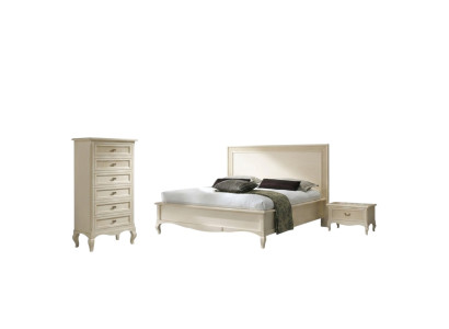 Design Classic Luxury Beds Group Wooden Bed Nightstand 4-piece Bedroom Set