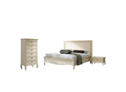Design Classic Luxury Beds Group Wooden Bed Nightstand 4-piece Bedroom Set