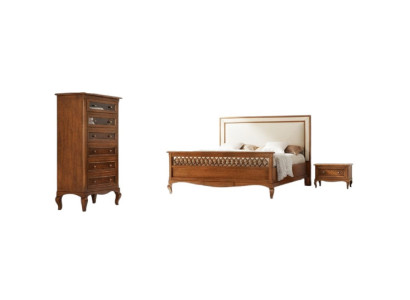 Design Classic Luxury Furniture Modern Bed 2x Nightstand 4-piece Bedroom Set