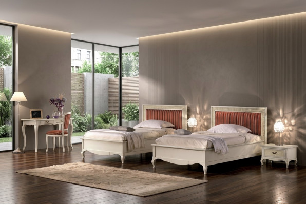 Design Bedroom 6-piece Bedroom Complete Set Bed Nightstand Secretary Wood