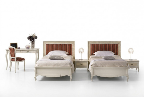 Design Bedroom 6-piece Bedroom Complete Set Bed Nightstand Secretary Wood