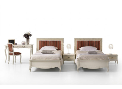 Design Bedroom 6-piece Bedroom Complete Set Bed Nightstand Secretary Wood