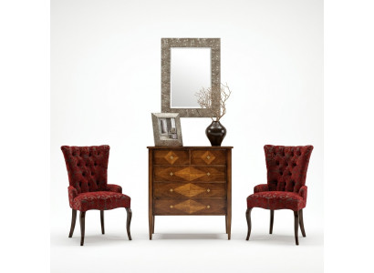 Set dresser mirror dressers wood art deco luxury design living room ensemble 4-piece