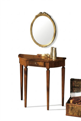 Art Deco style furniture console table mirror wood Italian tables consoles 2-piece set