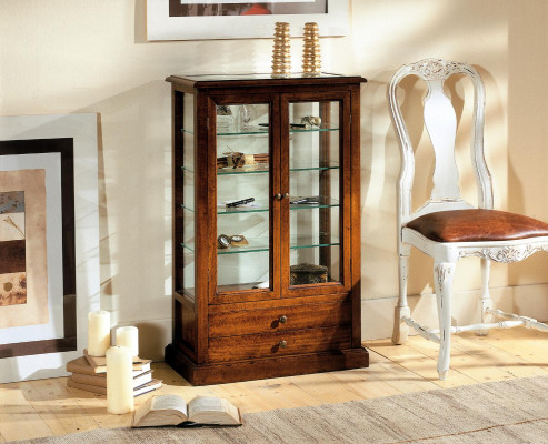 Living room furniture solid wood display cabinet glass cupboard real wood sideboard display cabinet