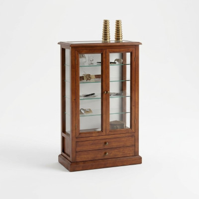 Living room furniture solid wood display cabinet glass cupboard real wood sideboard display cabinet