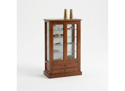 Living room furniture solid wood display cabinet glass cupboard real wood sideboard display cabinet