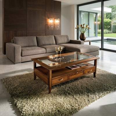 Table Side Tables Couch Modern 130cm Design Square Coffee Table Wooden Table New