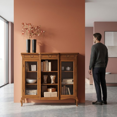 Bookshelf Sideboard Classic Furniture Shelves Wood Living Room Display Cabinet Wardrobe