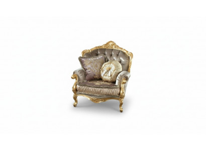 Furniture Chairs New Art Deco Design Armchair Textile Living Room Lounge Luxury Design