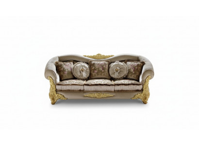 Furniture Textile Sofa Baroque 3-Seat Classic Three-Seater Sofa Couch Upholstery