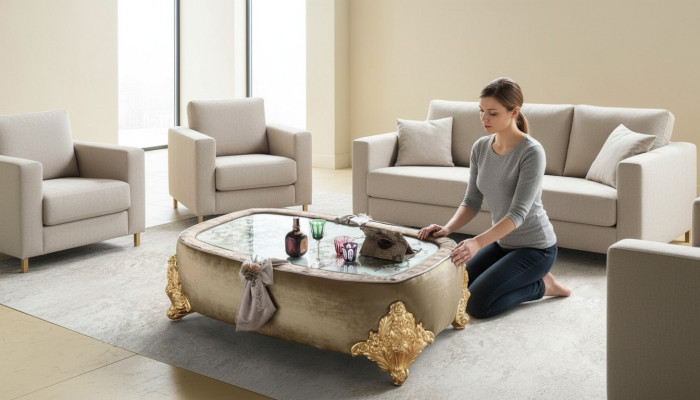 Living room tables Baroque wood coffee tables classic coffee table table