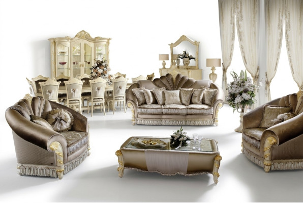 Upholstered Couches Suites Luxury Sofa Suite 3+1+1 Seater Set Design Sofa New