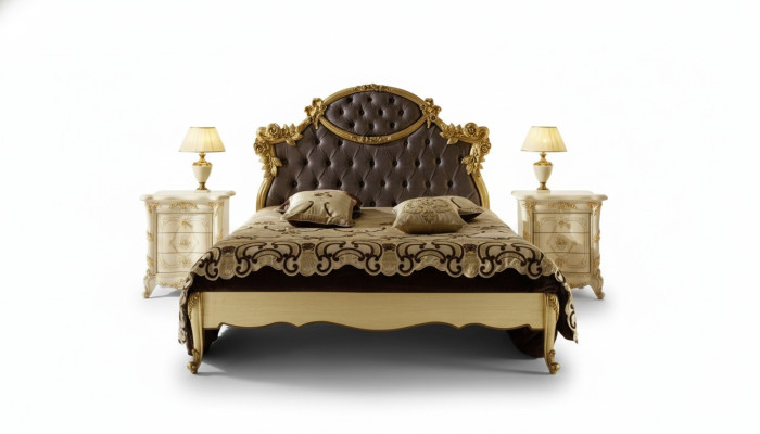 Bed Bedroom Set Design Furniture Classic Luxury Beds New 2x Bedside Table 3-piece.