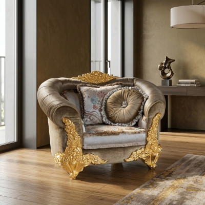 Living room sofa couch lounge club 1-seater armchair design armchair single-seater