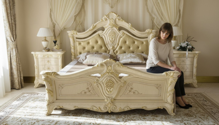 Chesterfield Bedroom Baroque Furniture Textile Classic Bed Luxury