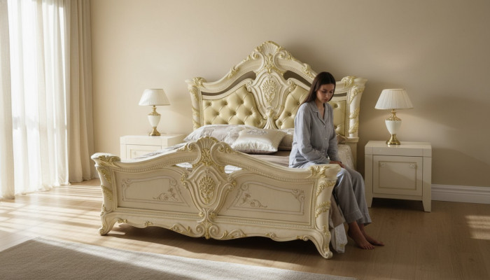 Bedroom luxury bed nightstand dresser complete set furniture hotel