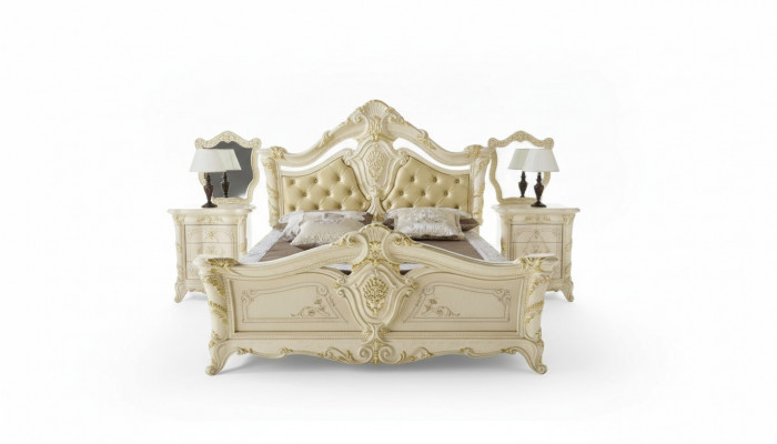 Bedroom luxury bed nightstand dresser complete set furniture hotel