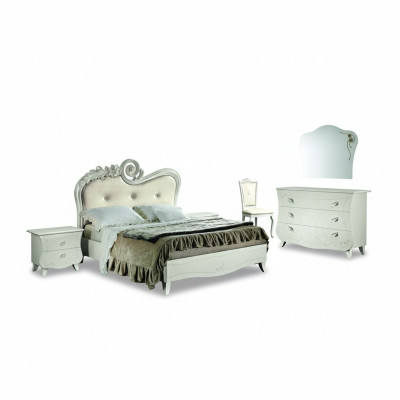 Complete set bed, nightstand, dresser new design bedroom 5-piece bedroom