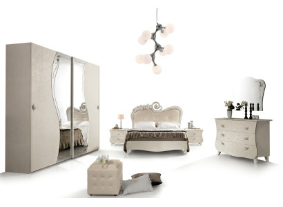 Design Bedroom Complete Set Nightstand Wardrobe Baroque Rococo 6-piece.