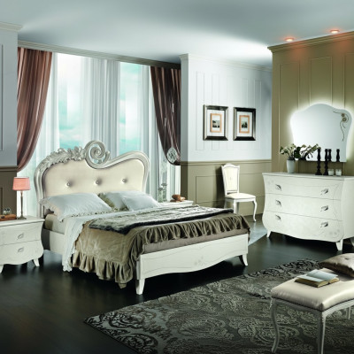 Design Furniture Classic Luxury Beds New Bed 2x Nightstands Bedroom Set 3-Piece