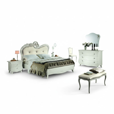 Design Furniture Classic Luxury Beds New Bed 2x Nightstands Bedroom Set 3-Piece