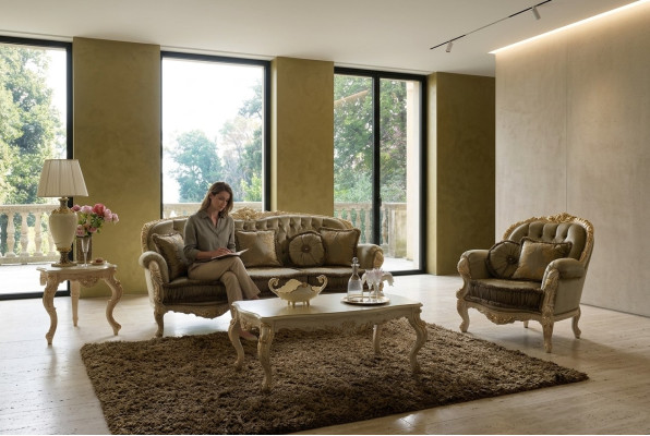 Italian design sofa set 3+1 seater couch cushion set furniture