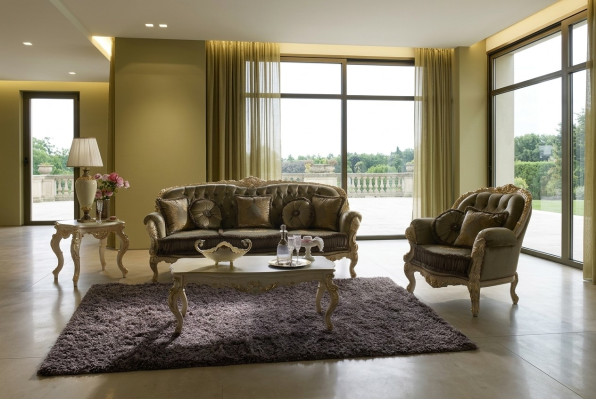 Italian design sofa set 3+1 seater couch cushion set furniture