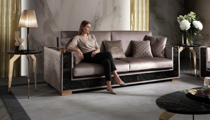 Sofa three-seater couch upholstery design seat sofas room furniture fabric 3-seater modern