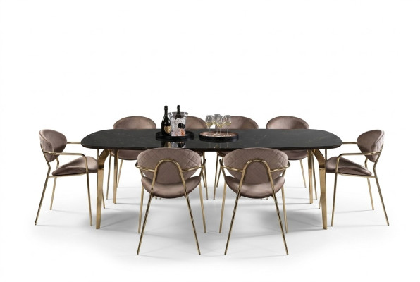 Dining table design furniture Italy luxury dining room table dining tables marble stainless steel